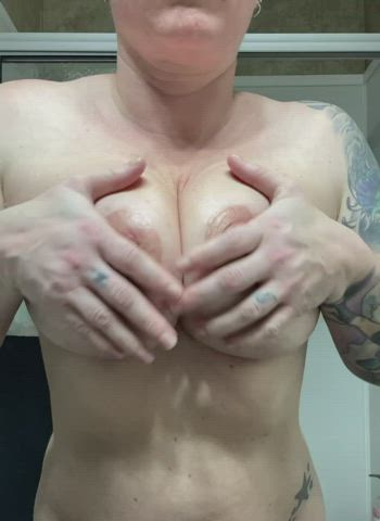 big tits boobs milf shower tattoo tit worship titty drop clip