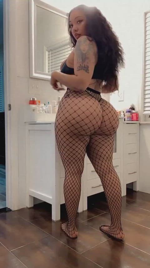 ass big ass fishnet thick-booty clip