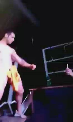 Big Dick Cock Dancing Gay Stripper Striptease Teasing Thong clip