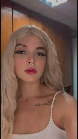 Babe Blonde Brazilian Cute Pierced Smile r/SuperCuteBabesJizzed clip
