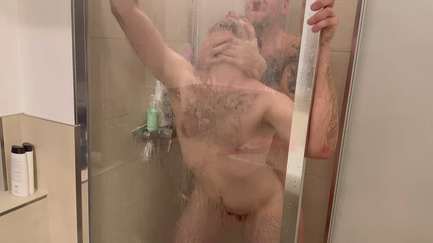My slutty bottom fucked hard in the shower