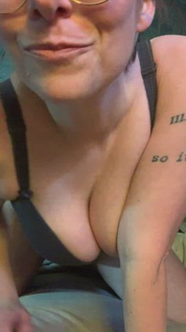 I never thought at 43, I’d be still flashing the internet my boobs but here you