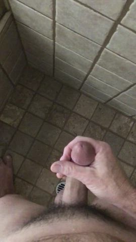 cum cum lube cumshot jerk off male masturbation shower clip