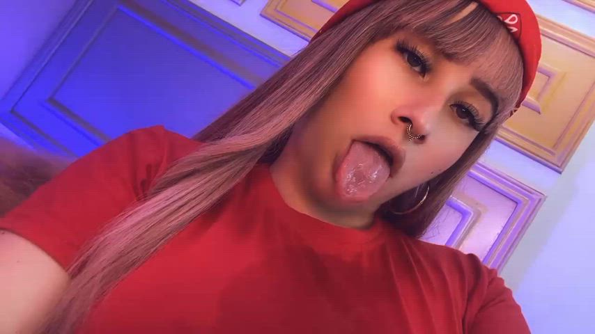 camsoda chaturbate deepthroat facial long tongue pov saliva spit tongue fetish clip