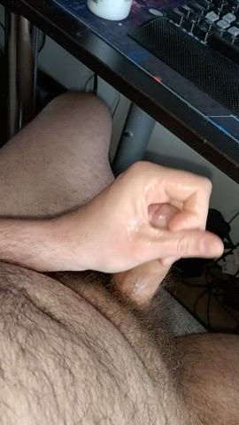 british cum cumshot male masturbation thick cock clip