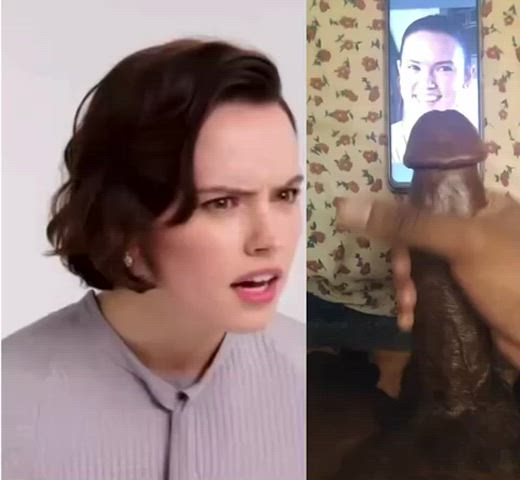 Daisy Ridley is shocked! - BBC Celebrity Tribute Cumshot Porn GIF by bbcbruce562