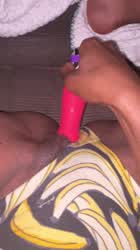 Dildo Ebony Masturbating Vibrator clip