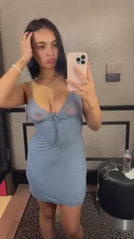 big tits latina see through clothing clip