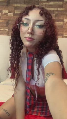 cute latina lingerie natural tits petite redhead schoolgirl clip