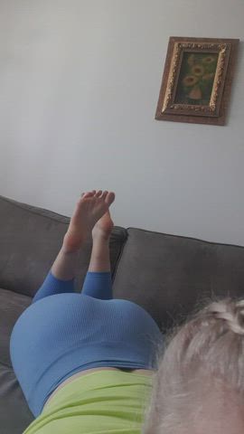 Lick my feet while you stay with your head on my butt. Any volunteers?