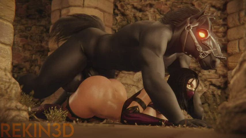 Mileena fucked by horseguy (Rekin3D) [Mortal Kombat]