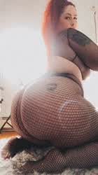 Ass BBW Babe Fishnet Pawg Sub Thick clip
