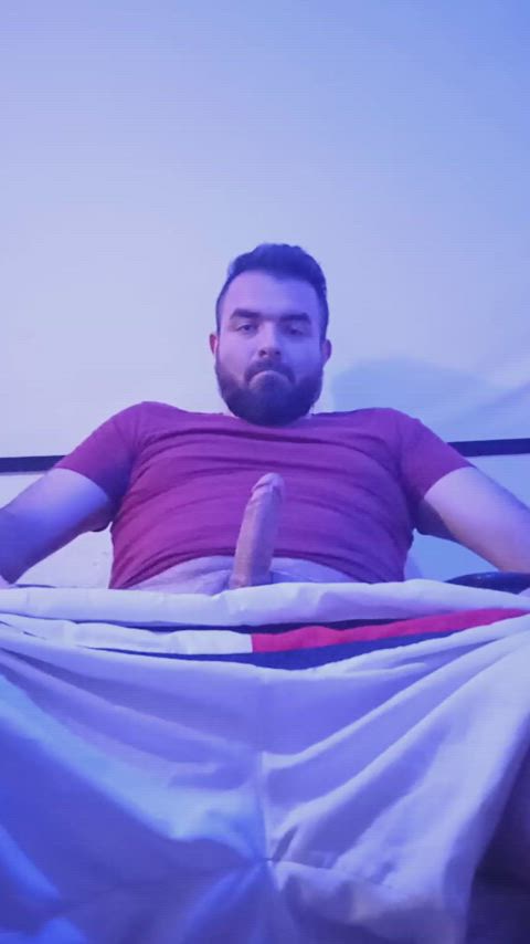 amateur bear beard big dick cock gay hairy cock homemade nsfw solo clip