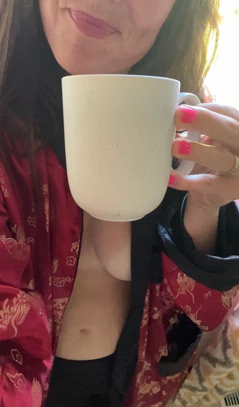 my husband just left for work..want to share my morning coffee 