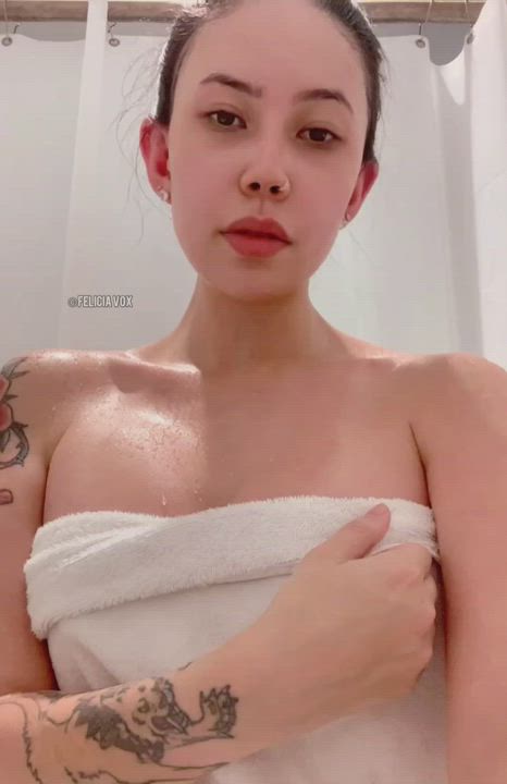 wanna see my big asian tits in the shower? [oc]