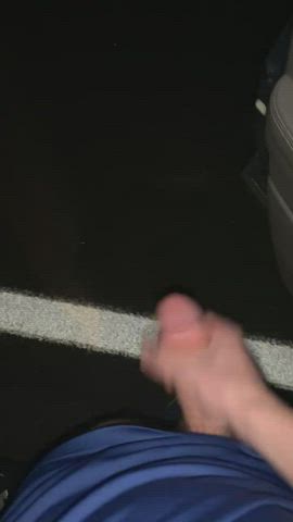 Public cumshot in the middle of the road for y’all 🫣