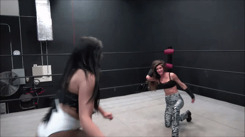 brunette mexican white girl wrestling clip