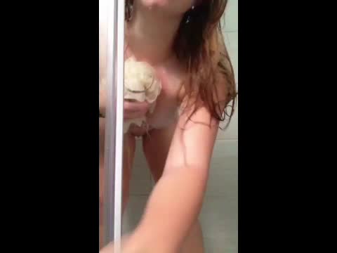 Girl showering and dressing up very well