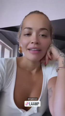 big tits cleavage rita ora clip