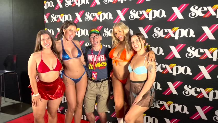 The Happiest he Could Be ! Virgin Visiting Sexpo For The First Time