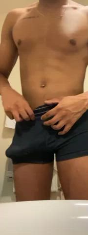 big dick flashing oiled clip