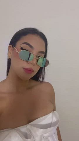 boobs cute dress glasses latina long hair petite pretty sex doll clip