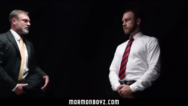 MormonBoyz - Sexy daddy priest punish fucks his subordinate for disobeying