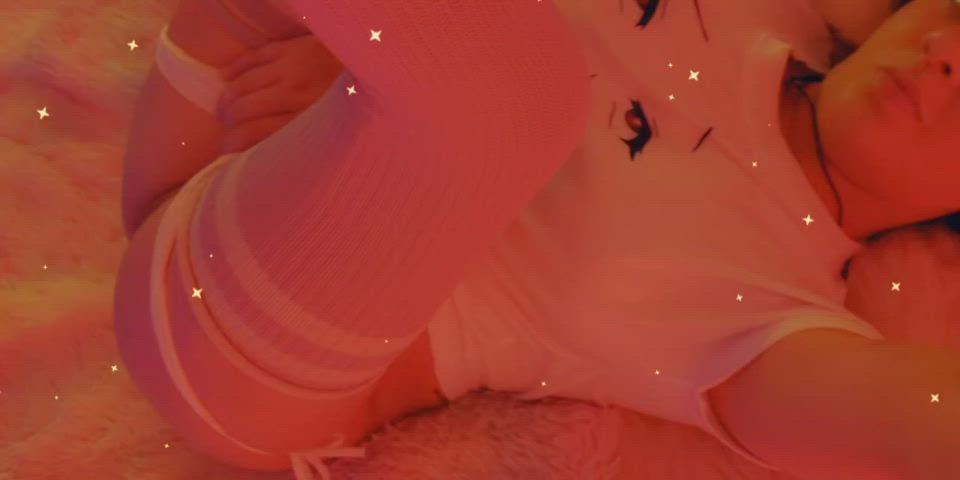 blonde pigtails pink pussy spread solo teasing clip