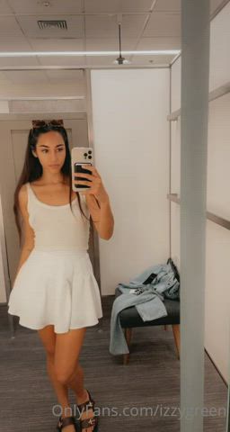 fitting room tease undressing clip