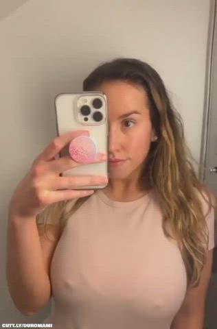 Amateur Bathroom Big Tits Boobs Flashing Natural Tits Public Selfie Tits clip