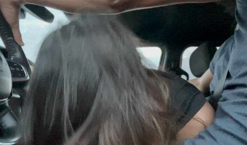 big dick brunette car deepthroat gagging hardcore homemade onlyfans public teen clip