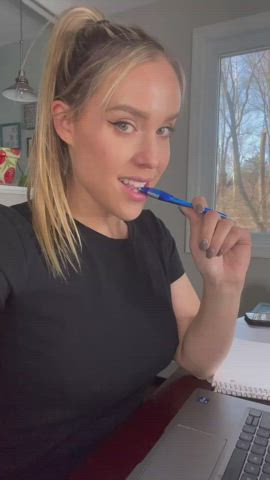 amateur coworker employee flashing schoolgirl teacher tits titty drop work clip