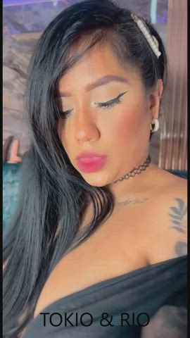 latina natural tits public clip
