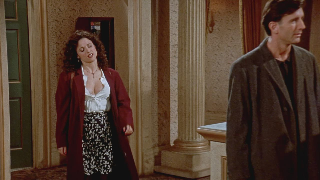 Julia Louis-Dreyfus in Seinfeld episode “The Gum”. 1995