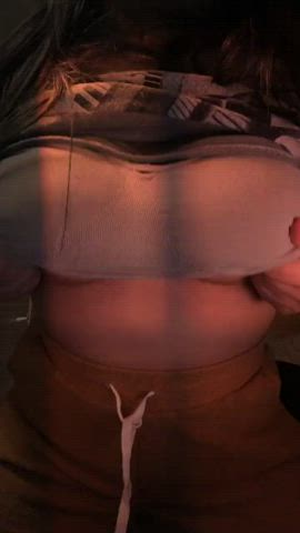 Bra Brunette Flashing Nipples Tits clip