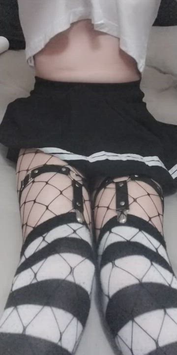 Couldn't chose between socks and fishnets, so you get both 🤭