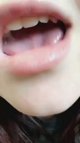 sloppy spit tongue fetish clip