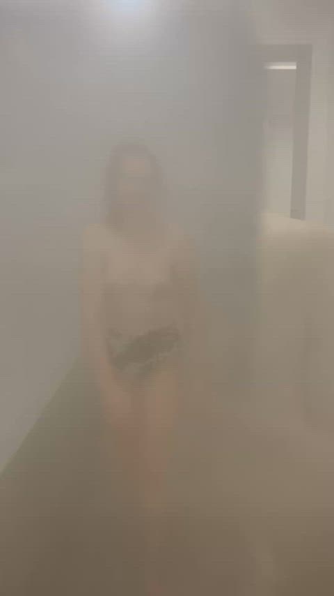 boobs milf natural tits petite sauna shower tits wet wet and messy just-boobs clip