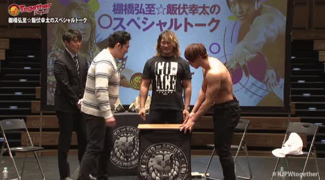 Yano vs Ibushi in an Arm Wrestling Match