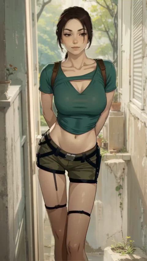 animation anime big tits boobs bouncing bouncing tits dance dancing lara croft animated-sex