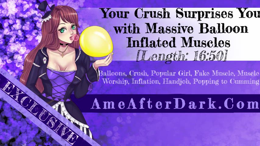 balloons crush femdom handjob muscles clip