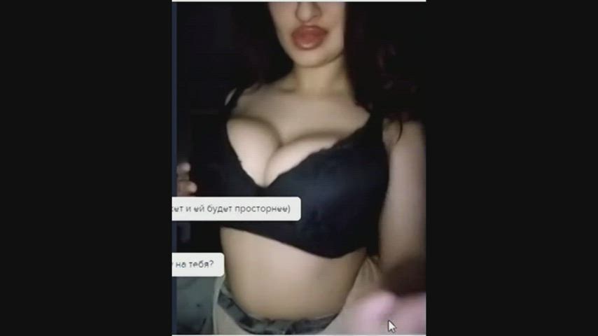 Busty girl going wild on video chat + full vid in the comments