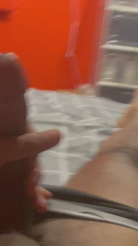 bbc balls big dick cum cumshot jerk off precum solo tease clip