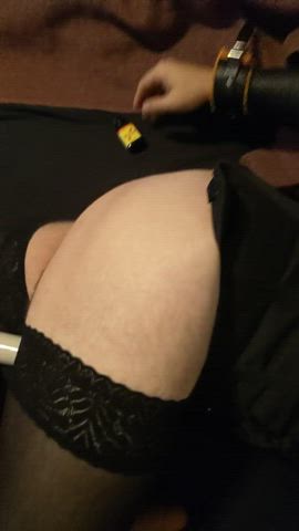 bondage crossdressing spanking stockings clip