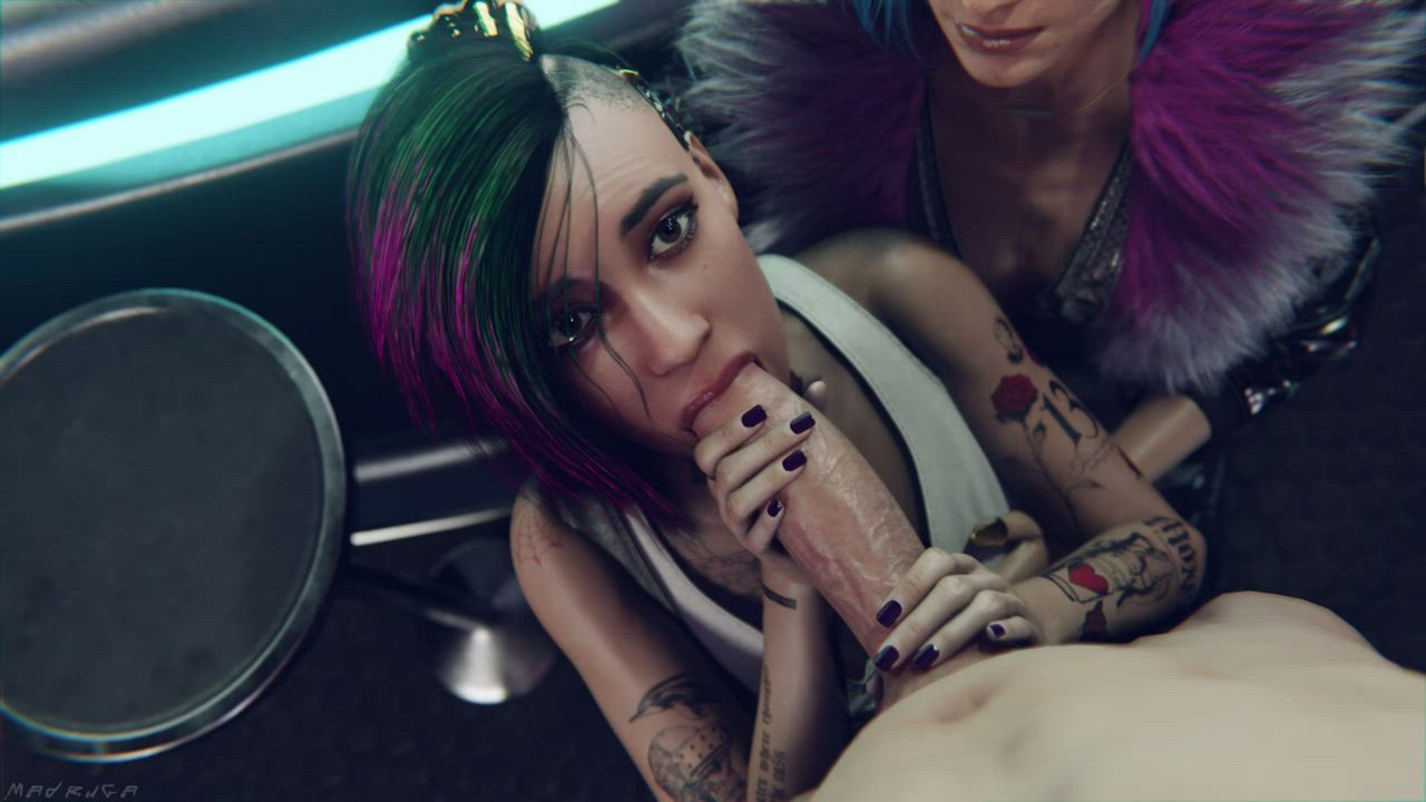 Evelyn showing Judy the ropes (Madruga) [Cyberpunk 2077]