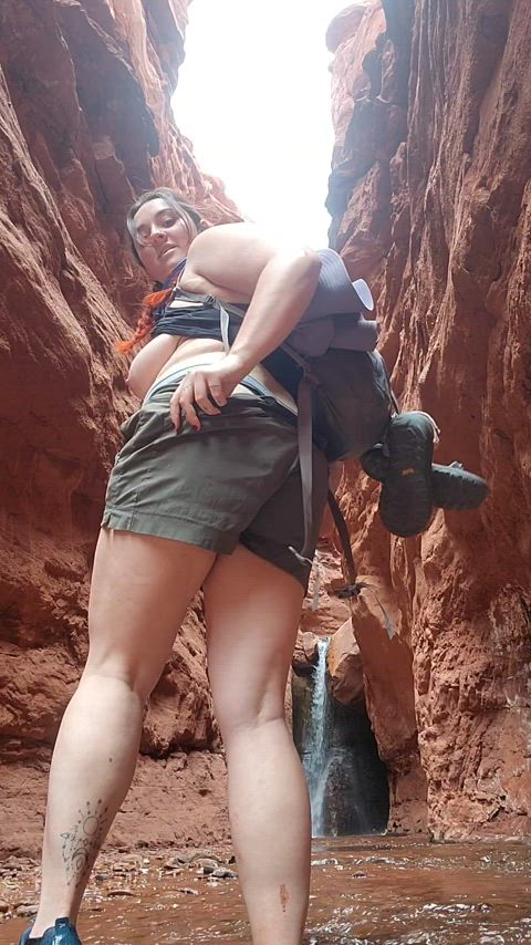Would you go hiking with a chubby slut?