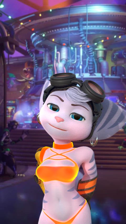 animation furry girl girl clip