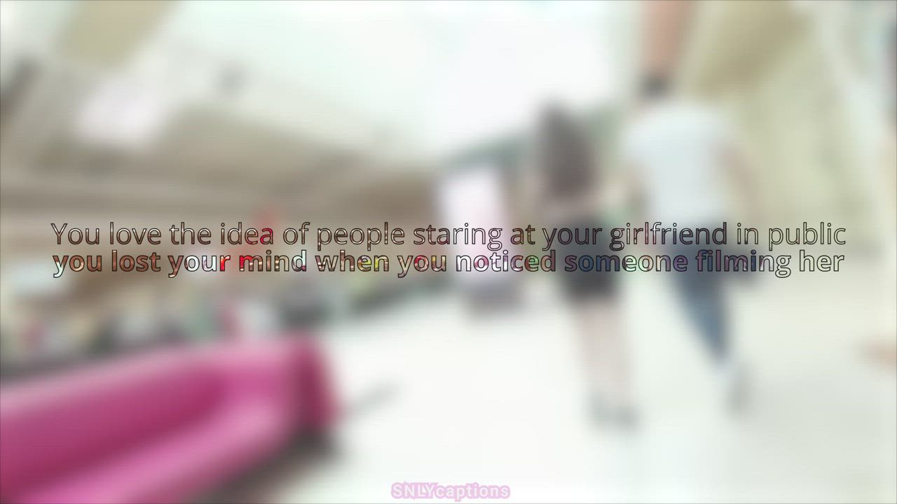 Caption Cuckold Girlfriend Hotwife Public Sharing clip