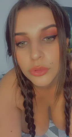 Curvy Natural Tits Pigtails clip