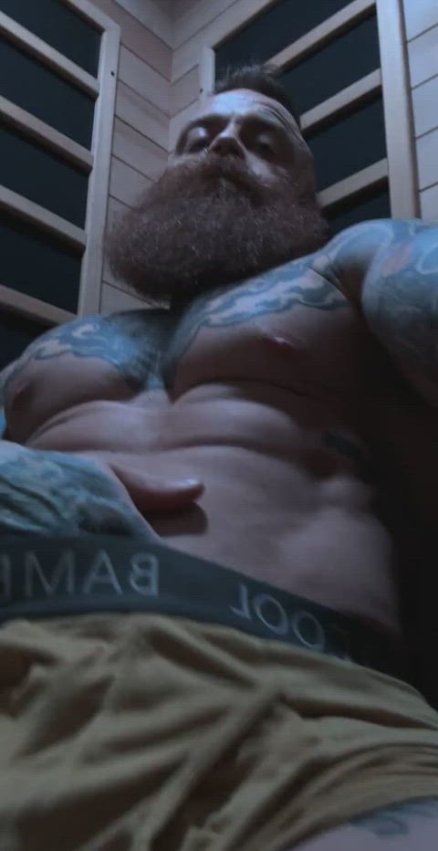 abs beard muscles nsfw solo tattoo clip